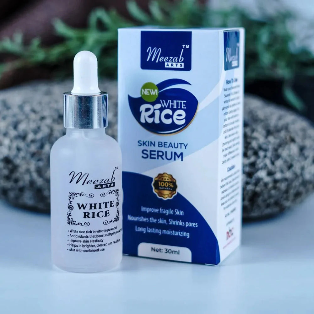 Meezab Arts White Rice Anti Aging Face Serum 30ml Meezab