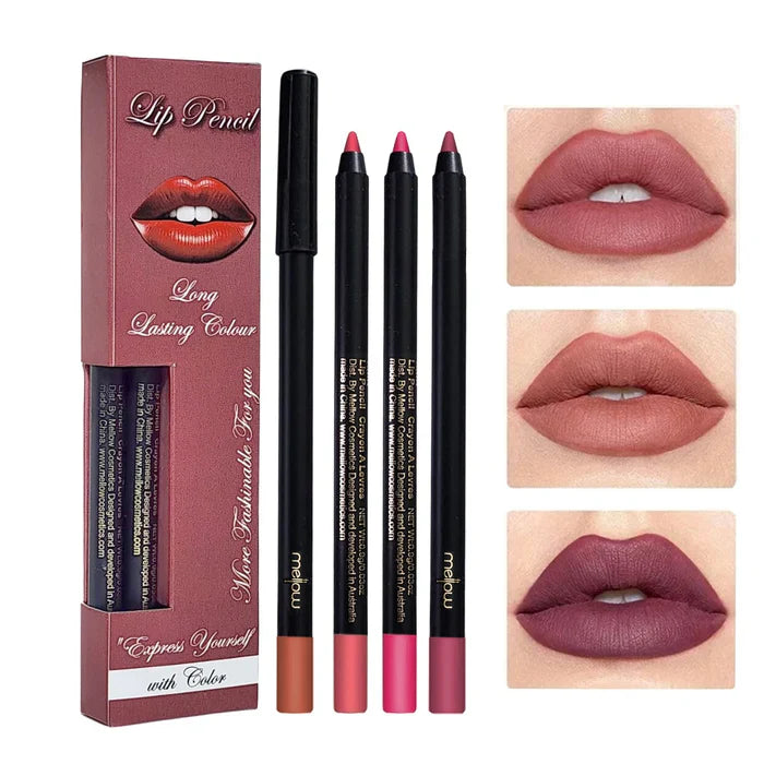 Mellow Pack of 04 Long Lasting lipliner Pencil Mellow