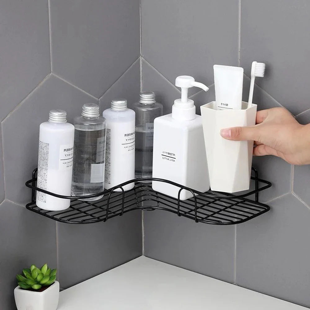 Wall-Mounted Metal Corner Storage Rack Cosmia.pk