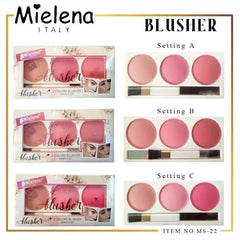 Mielena 3 in 1 Blusher Palette Each Mielena