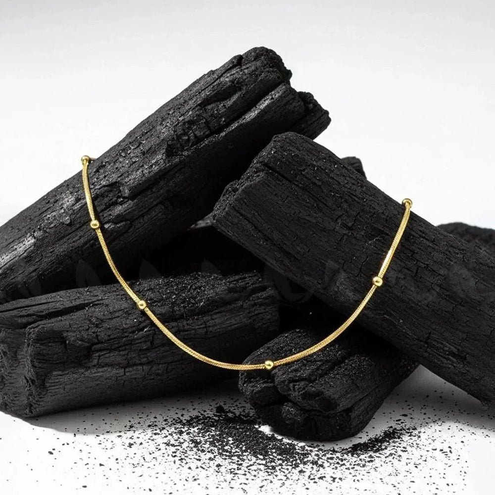 Stainless steel satellite chain necklace Cosmia.pk