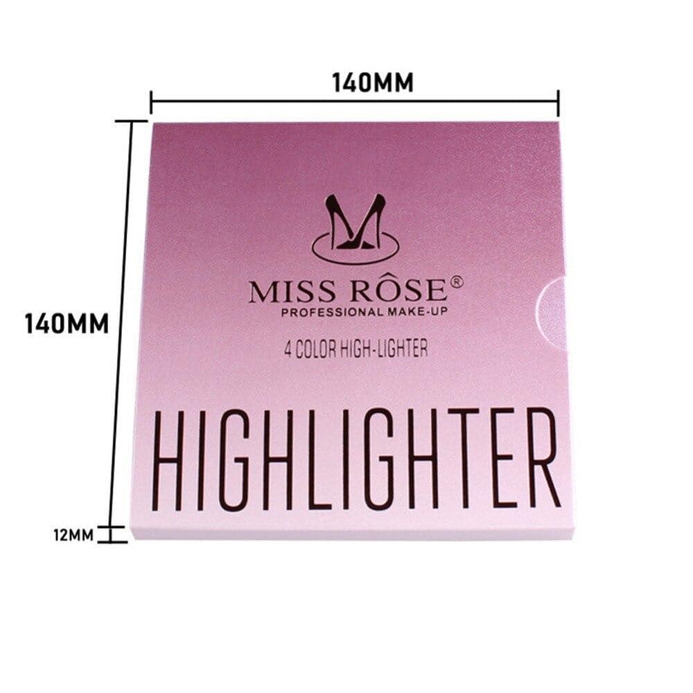 MISS ROSE Highlighter Palette - 4 Color Miss Rose