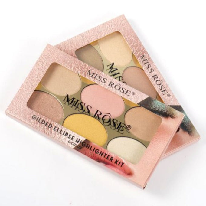 Miss Rose Gilded Ellipse Highlighters Kit Miss Rose