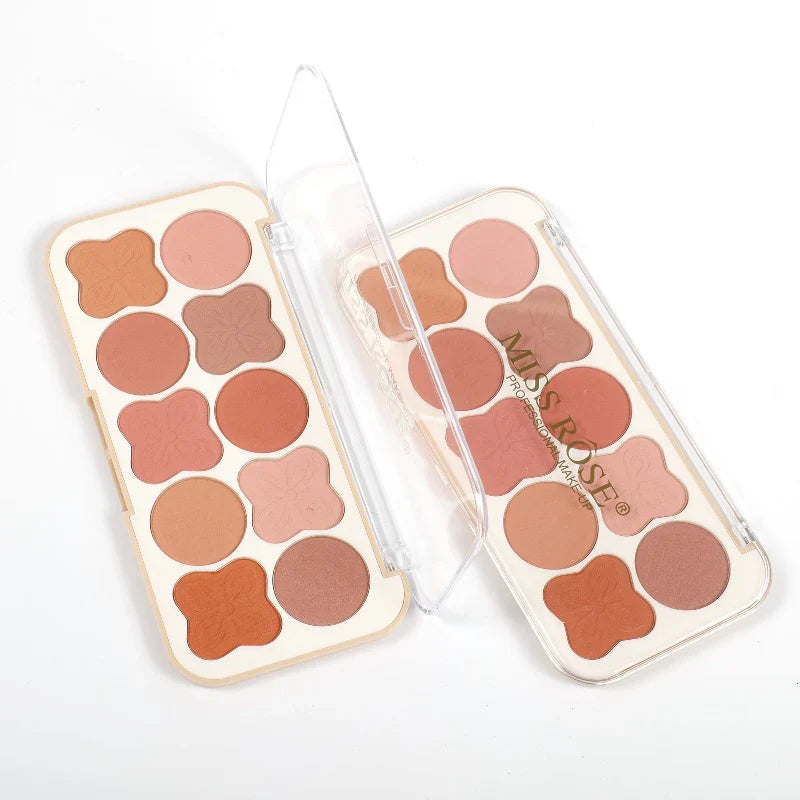Miss Rose Clover Blusher Palette - 10-Colors Miss Rose