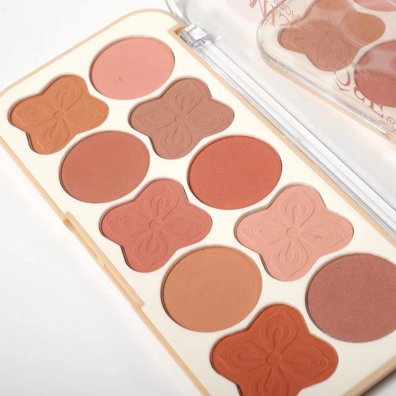 Miss Rose Clover Blusher Palette - 10-Colors Miss Rose