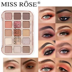 Miss Rose Glam Eyeshadow Palette -  15 Color Miss Rose