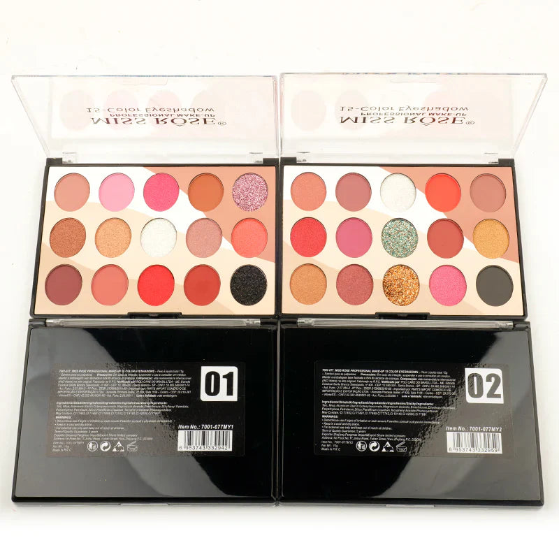 Miss Rose Eyeshadows Kit - 15 Colors Miss Rose