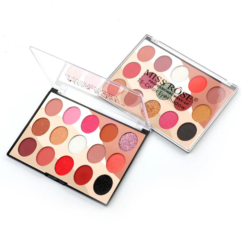 Miss Rose Eyeshadows Kit - 15 Colors Miss Rose