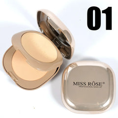 Miss Rose Pink Metallic Mirror Dual Compact Powder Miss Rose