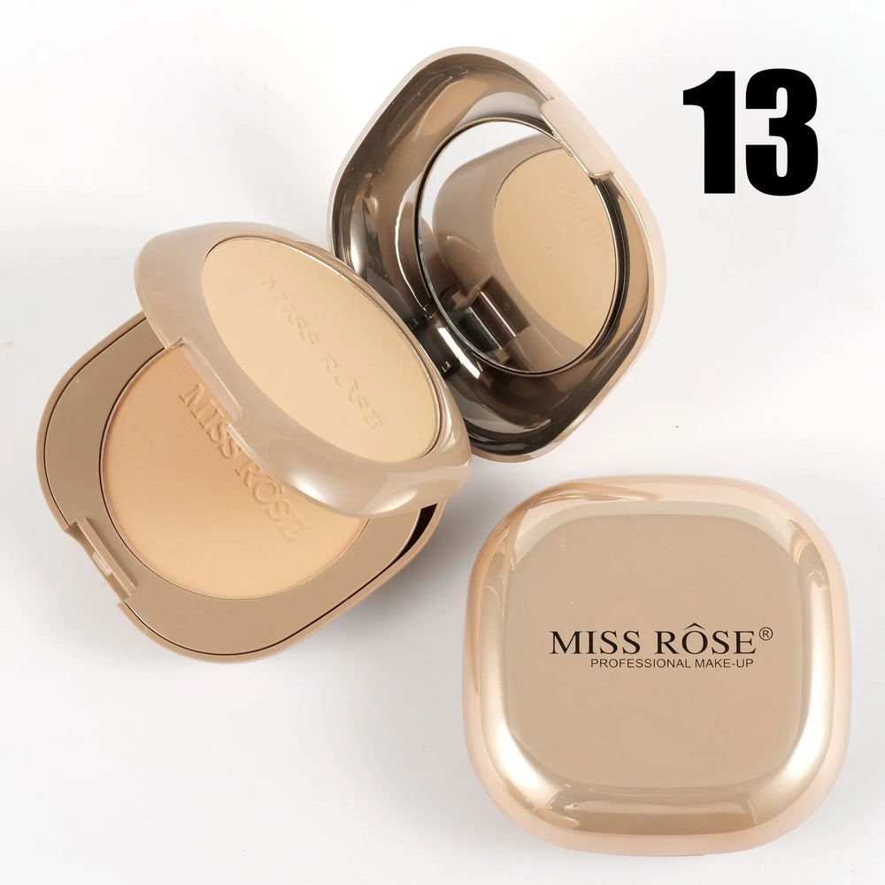 Miss Rose Pink Metallic Mirror Dual Compact Powder Miss Rose