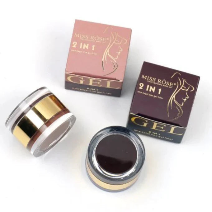 Miss Rose 2 in 1 One Kajal Once Gel Liner Miss Rose