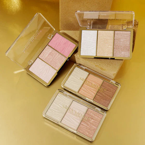 Miss Rose 3 Color Hyper Real Highlighter kit Miss Rose