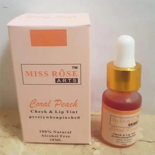 Miss Rose Lip & Cheek Tint Coral Peach Miss Rose