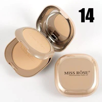 Miss Rose Pink Metallic Mirror Dual Compact Powder Miss Rose