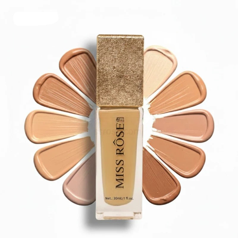Miss Rose Luxurious Gilded Cuboid Silky Foundation - 30ml