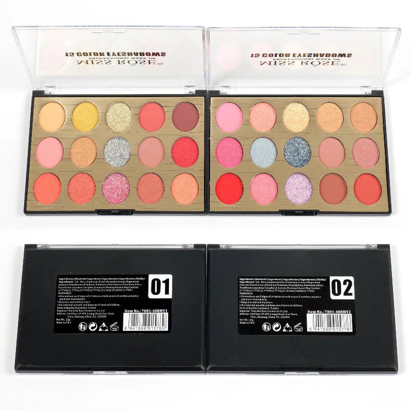 Miss Rose Spectrum Eye Palette - 15 Shades Miss Rose