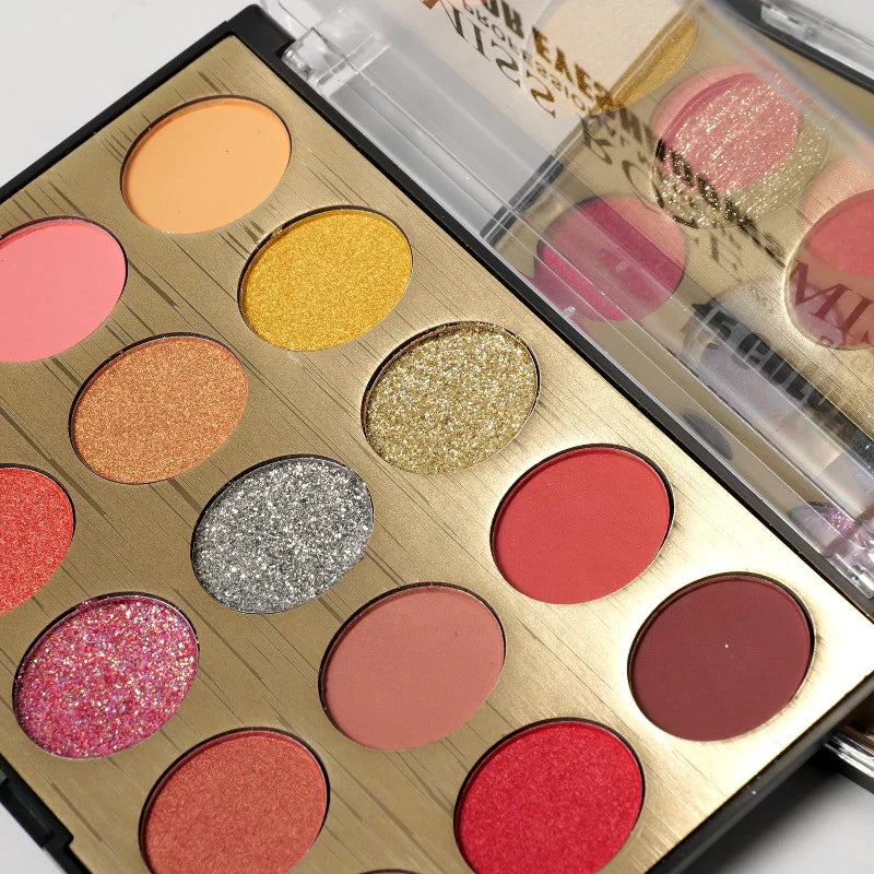 Miss Rose Spectrum Eye Palette - 15 Shades Miss Rose