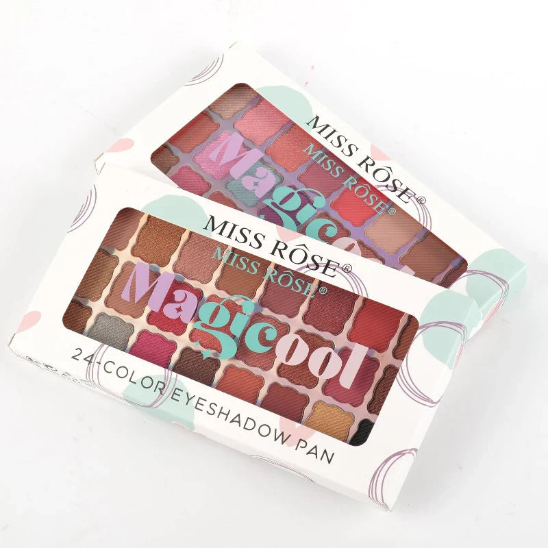 Miss Rose 24 Color Magic Cool Eyeshadow Palette Miss Rose