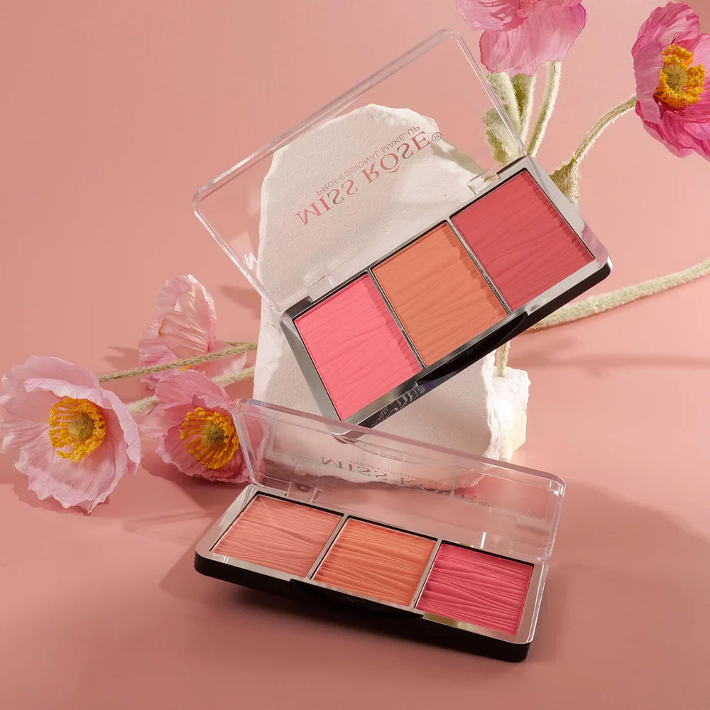 Miss Rose Triple Glow Blush Palette Miss Rose