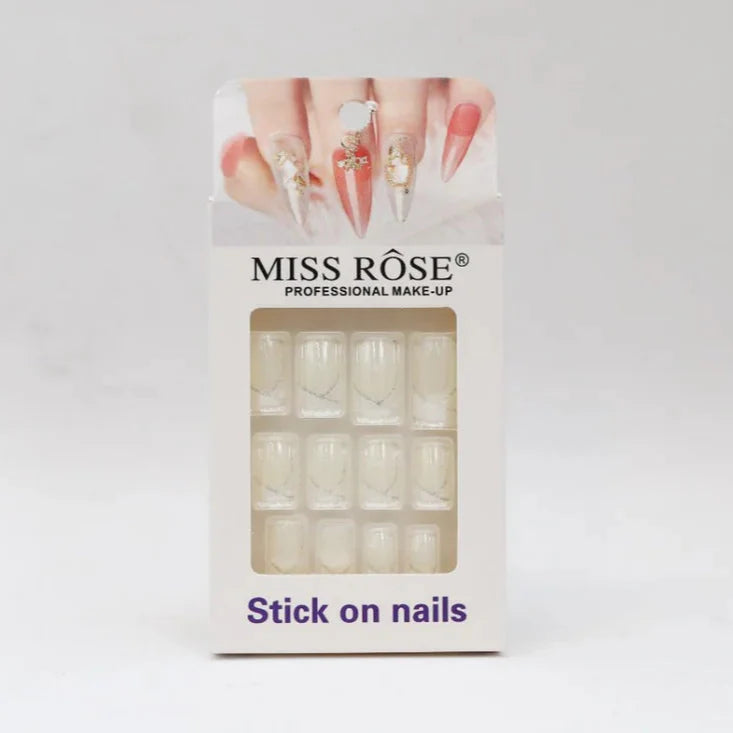 Miss Rose Stick on French Nails Pack Emelie
