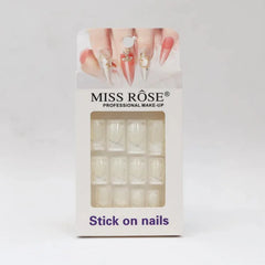 Miss Rose Stick on French Nails Pack Emelie
