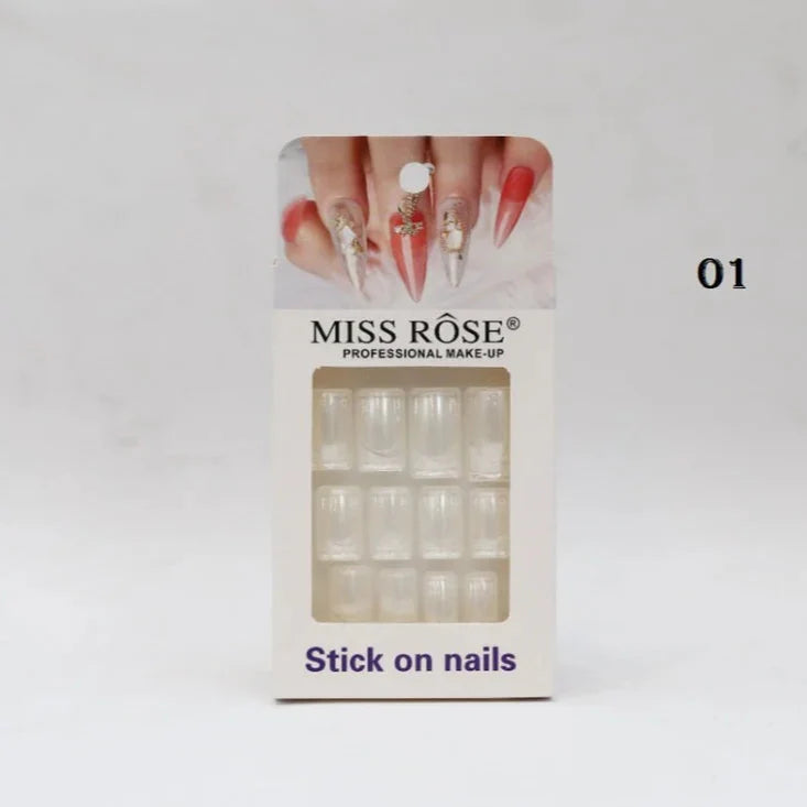 Miss Rose Stick on French Nails Pack Emelie