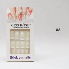 Miss Rose Stick on French Nails Pack Emelie