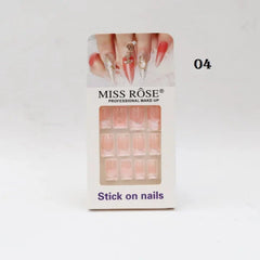 Miss Rose Stick on French Nails Pack Emelie