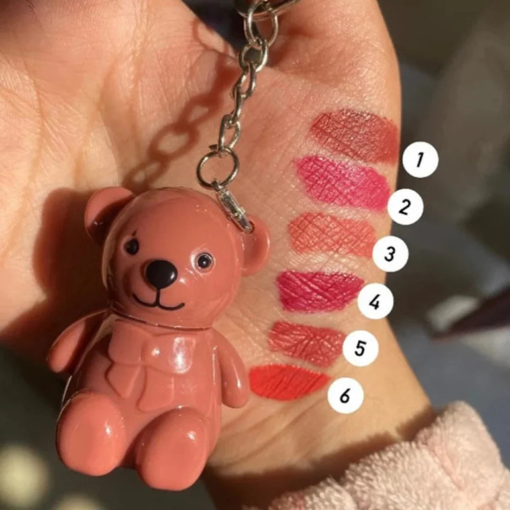 Mocallure - Bear Keychain Matte Lip Gloss Mocallure