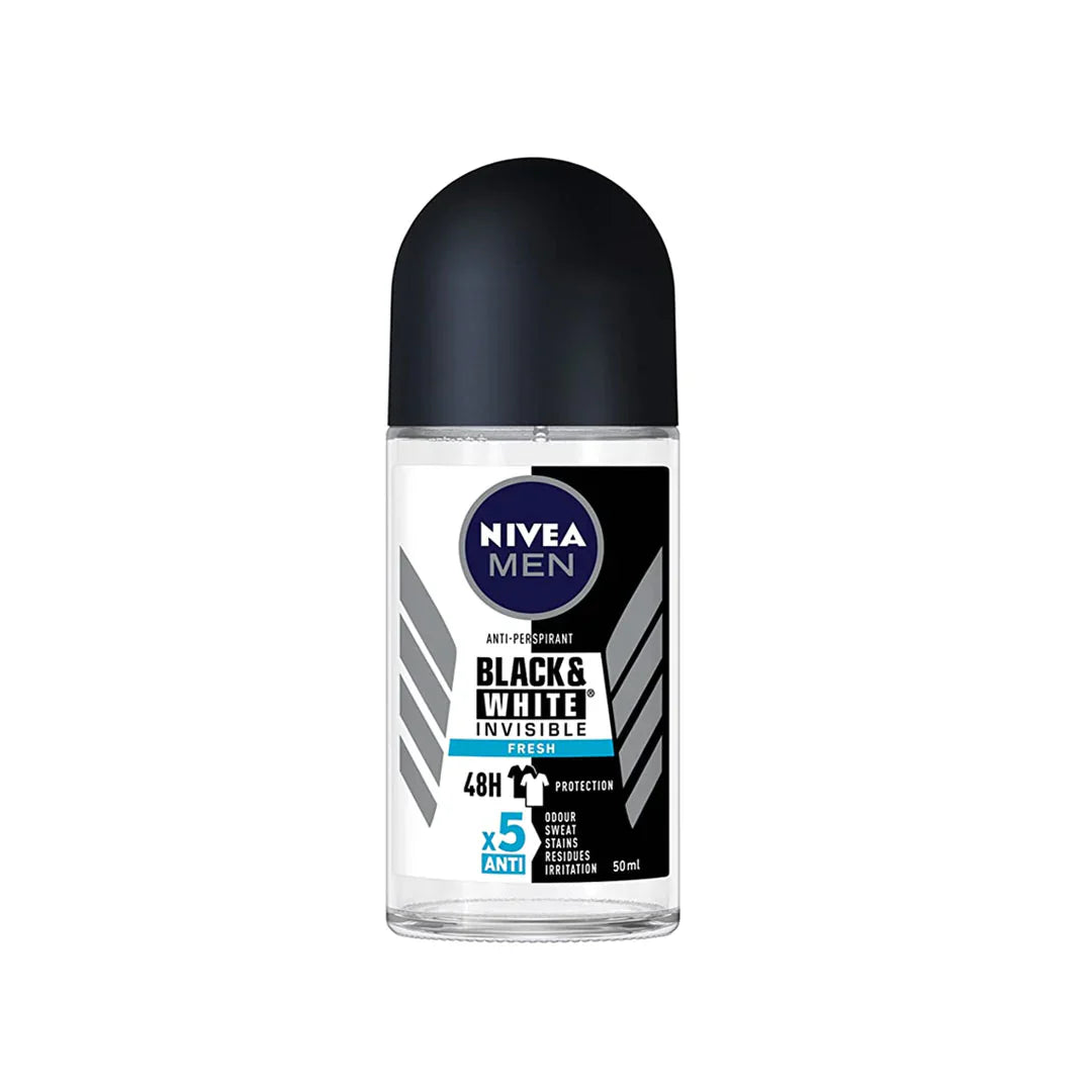 NIVEA Deodant Roll On Men Invisibel Black & White - 50ml Nivea