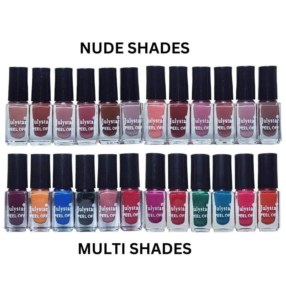 12Pcs JulyStar Peeloff Nail Polish Set JulyStar
