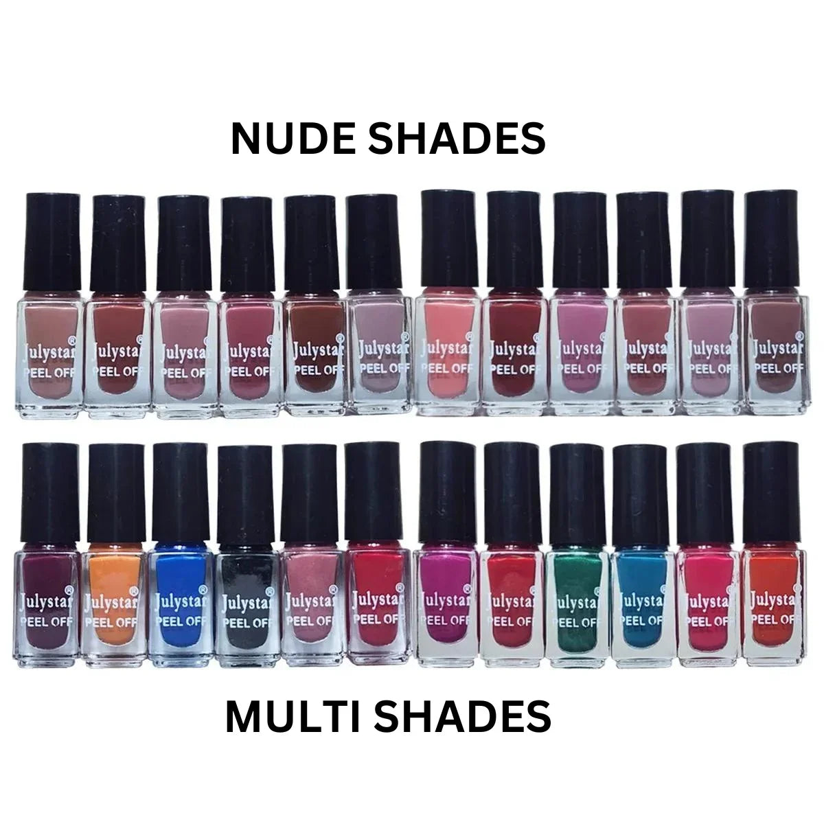 12Pcs JulyStar Peeloff Nail Polish Set JulyStar