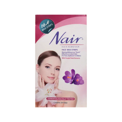 Nair Face Wax Strips With Purple Petal Extracts - 20Pcs Nair