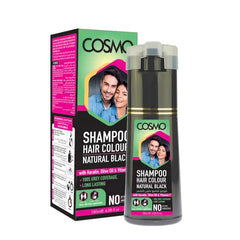 Natural Black Cosmo Hair Color Shampoo 180ML Cosmo