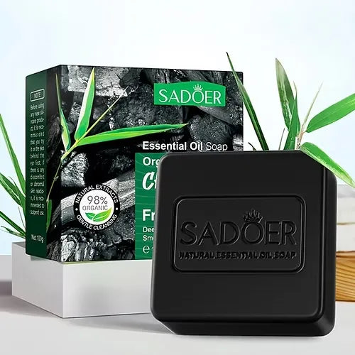 Sadoer Natural Essential Oil Soap with Activated Charcoal - 100g Sadoer