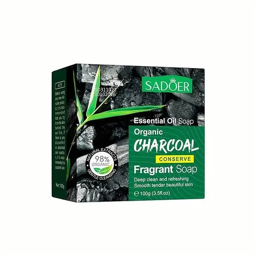 Sadoer Natural Essential Oil Soap with Activated Charcoal - 100g Sadoer