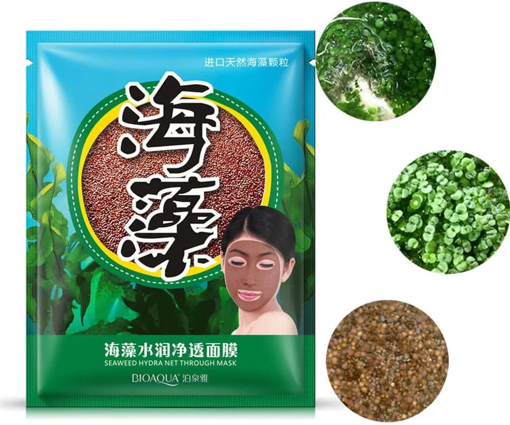 Bioaqua Natural Seaweed Moisturising Hydrating Contractive Pore Algae Seed Face Mask Bioaqua