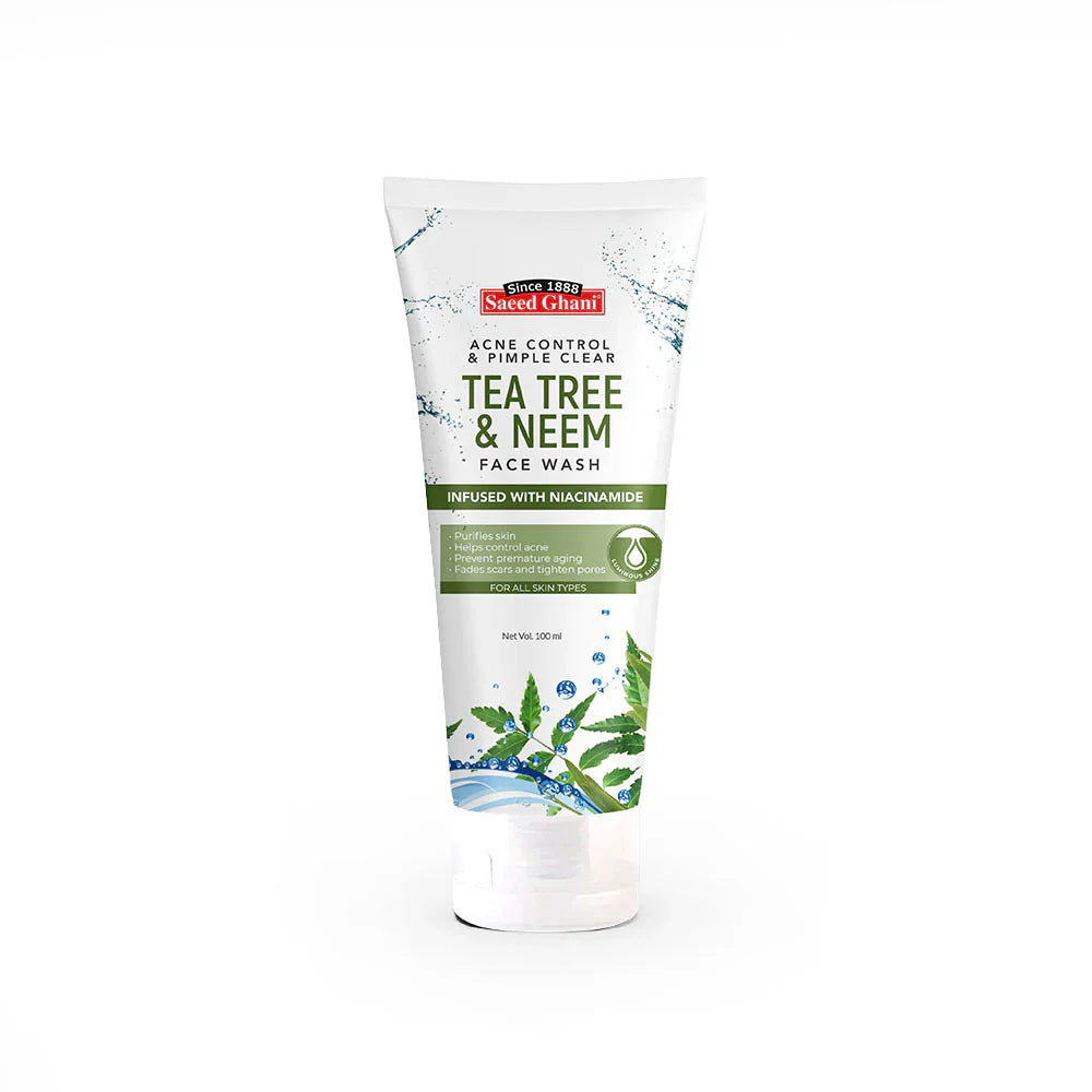 Saeed Ghani Acne Control and Pimple Clear Tea Tree and Neem Face Wash – 100ml Saeed Ghani