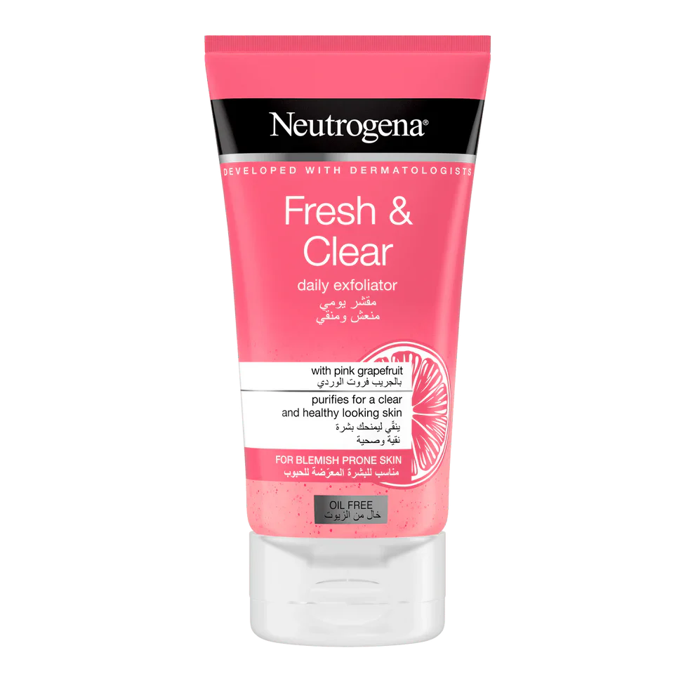 Neutrogena Fresh & Clear Pink Grapefruit Scrub - 150ml Neutrogena
