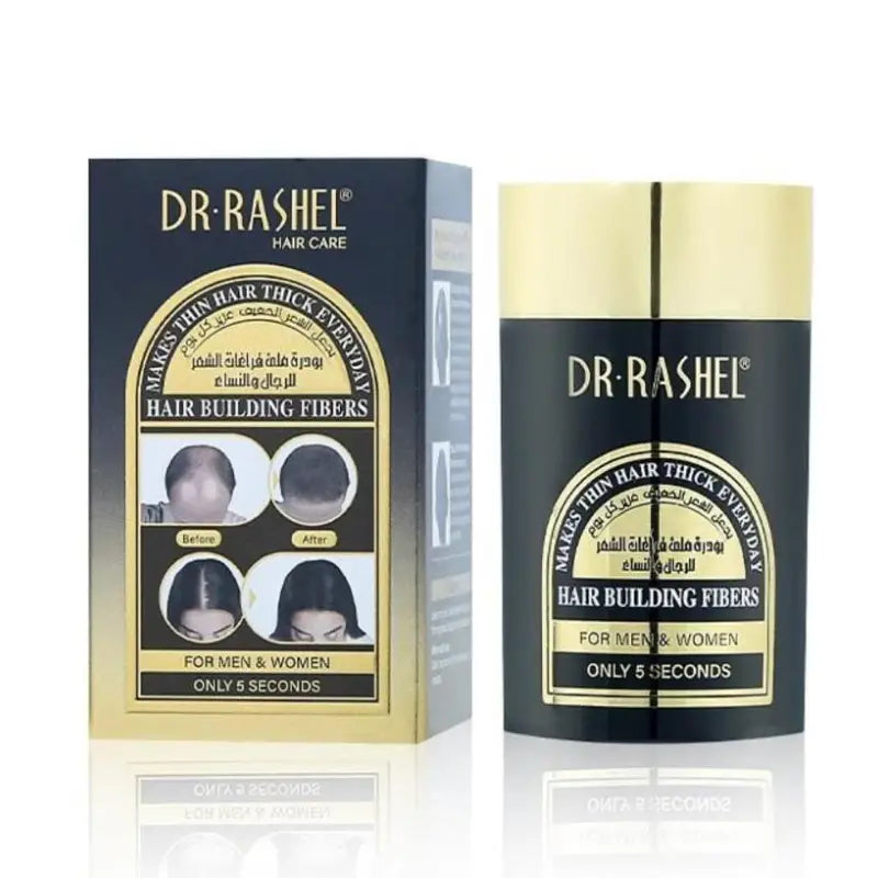 Dr.Rashel 5 Second Hair Building Fibers For Men & Women - Natural Black DR.Rashel