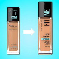 Original Maybelline New Fit Me Matte + Poreless Liquid Foundation Spf 22 30ml Maybelline