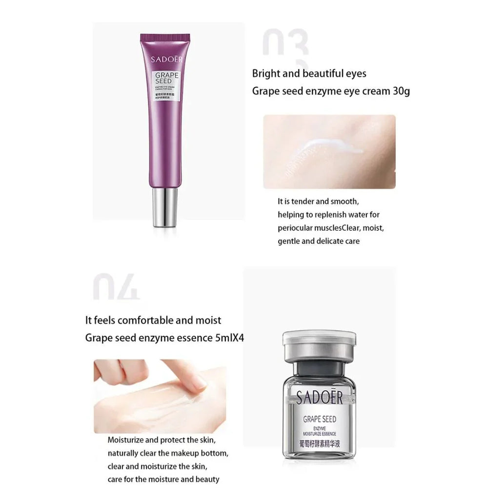 Sadoer 9in1 Grape Seed Enzyme Skin Care Kit Sadoer