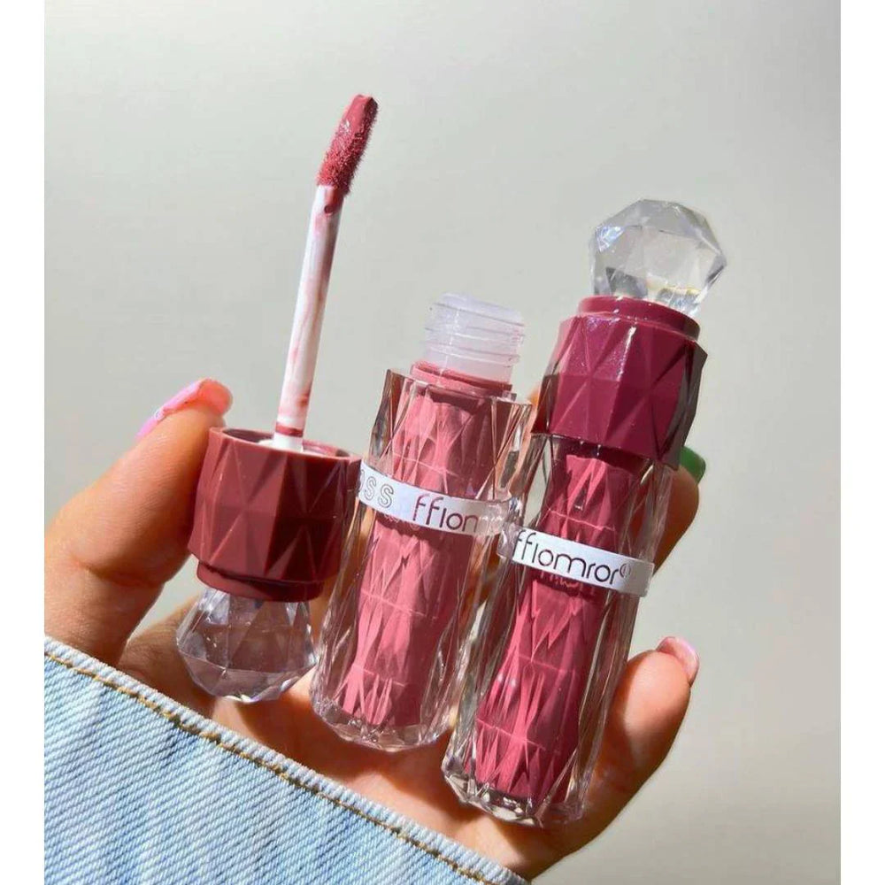 Fflomror Liquid Matte Crystal Trendy Lip Gloss Set (6 Colors) Fflomror