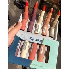 5Pcs Heng Fang Soft Matte Lipstick Heng Fang