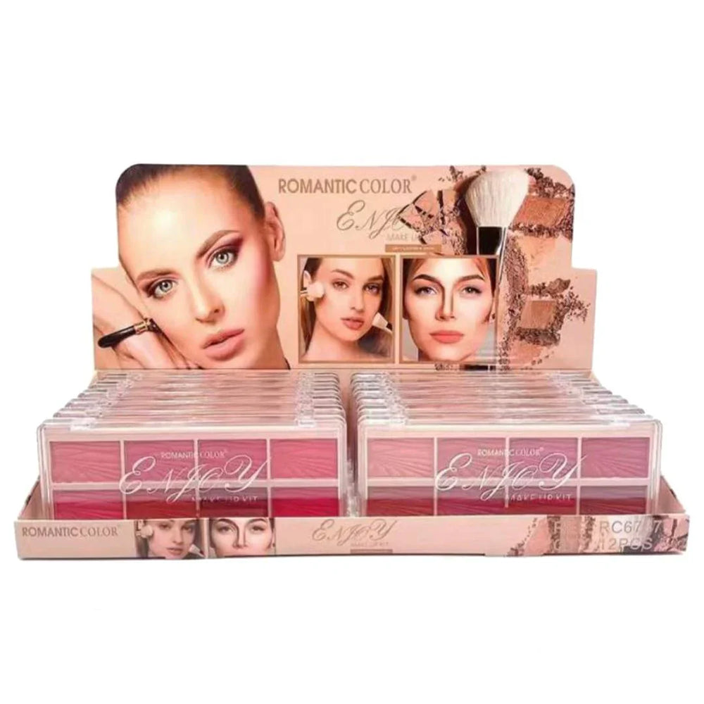 Romantic Color 8 Color Eyeshadow And Blush On Palette Romantic Color