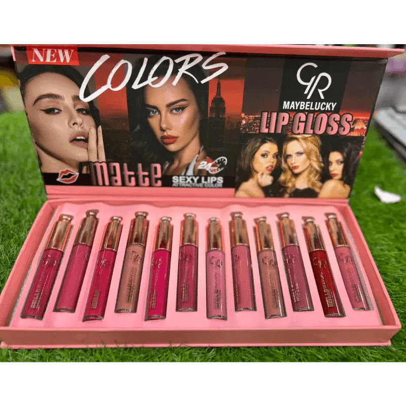 Pack of 12 GR Maybelucky Matte Lip Gloss GR Maybelucky