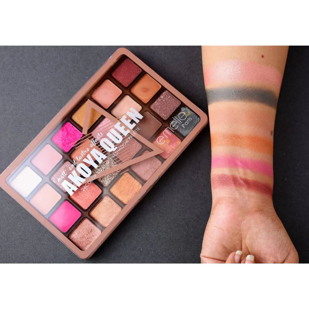 Emelie Paris Akoya Queen 24 Color Eyeshadow Palette Awesome Shades Emelie