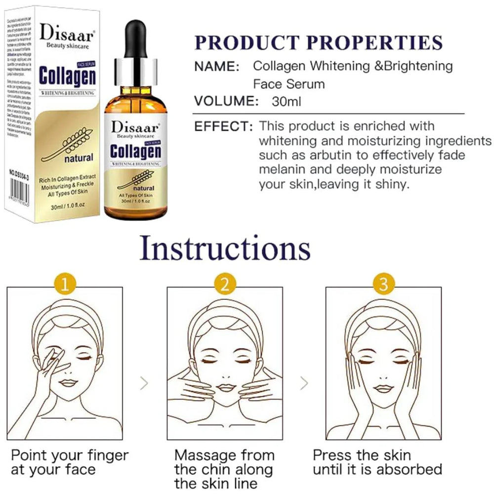 Disaar Collagen Whitening & Brightening Serum - 30ml Disaar