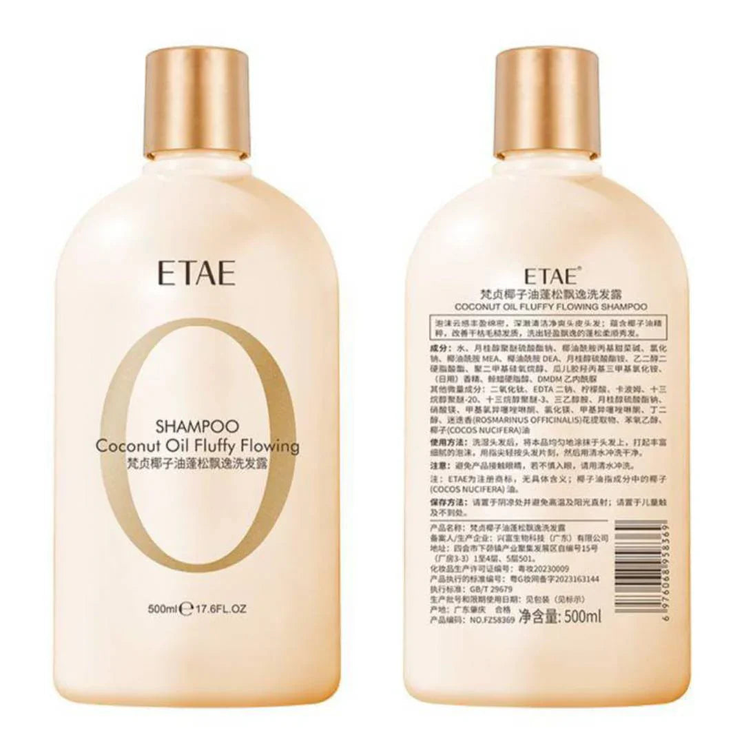 ETAE Coconut Oil Fluffy Flowing Shampoo – 500ml ETAE