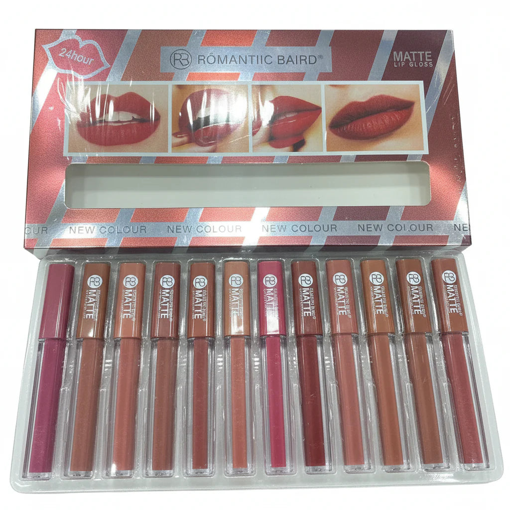Romantic Baird New Color Matte Lip Gloss Pack of 12 Romantic Baird